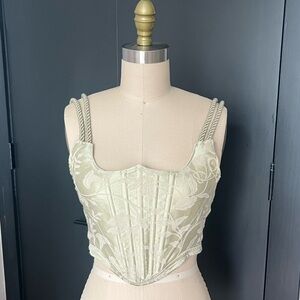 Satin Corset in Mint
